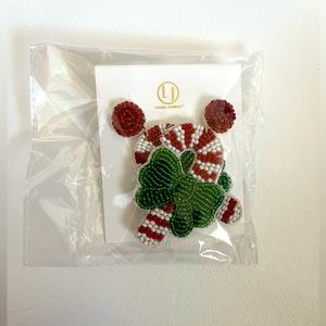 Laura Janelle Candy Cane Christmas Earrings